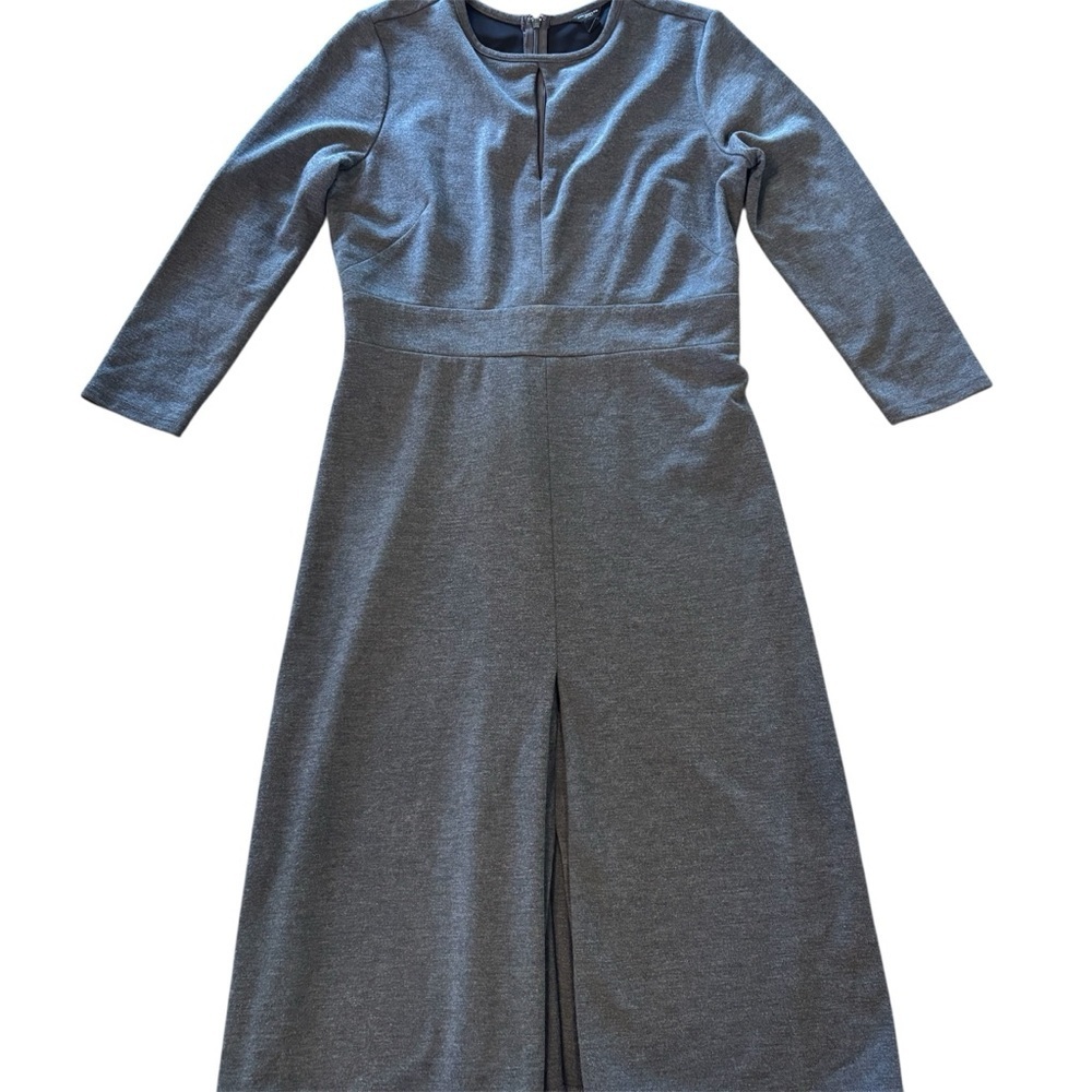 Ann Taylor Gray Knit Midi Dress, size 8, Work Casual Versatile Fall Minimalist - Picture 6 of 11